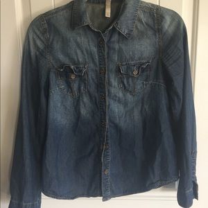 Denim button down shirt